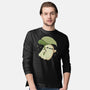Cute Ghost With Leaf Umbrella-Mens-Long Sleeved-Tee-xMorfina