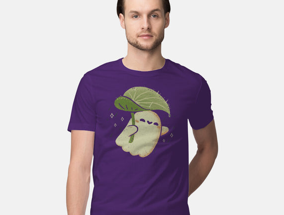 Cute Ghost With Leaf Umbrella