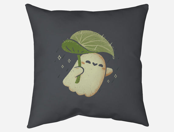 Cute Ghost With Leaf Umbrella