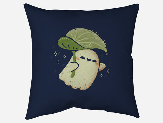 Cute Ghost With Leaf Umbrella