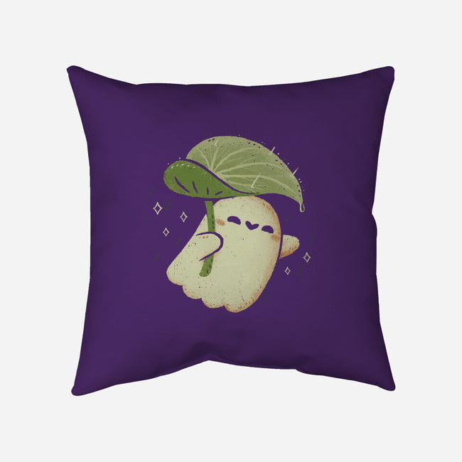 Cute Ghost With Leaf Umbrella-None-Removable Cover w Insert-Throw Pillow-xMorfina