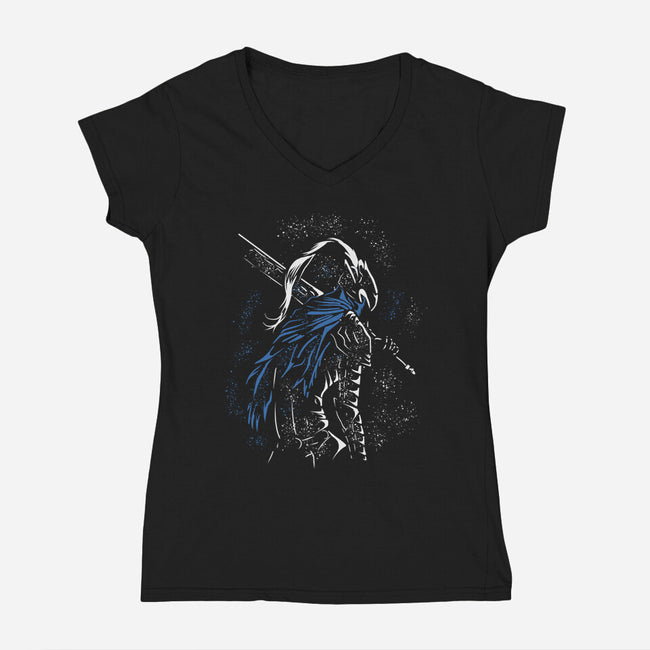 Deep Abyss-Womens-V-Neck-Tee-nickzzarto