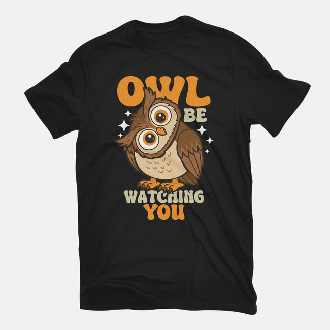 Owl Be Watching You-Womens-Fitted-Tee-Boggs Nicolas