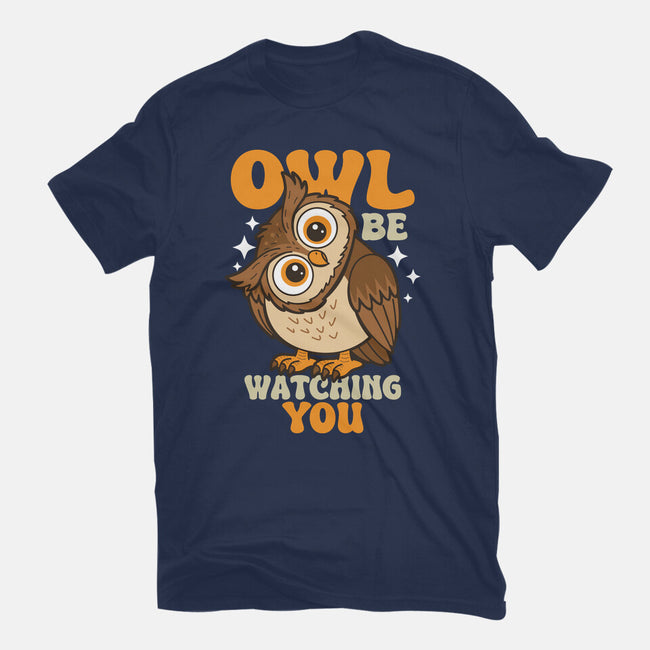 Owl Be Watching You-Womens-Fitted-Tee-Boggs Nicolas