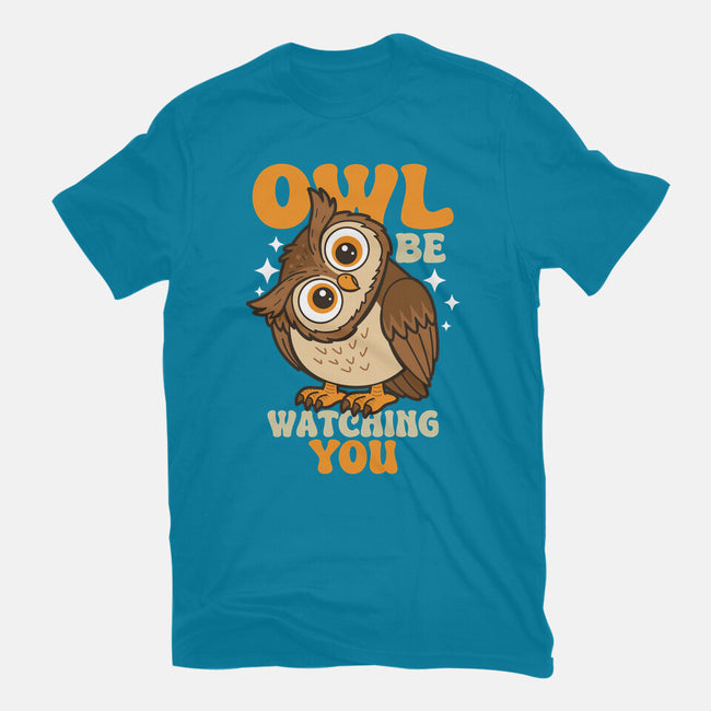 Owl Be Watching You-Womens-Fitted-Tee-Boggs Nicolas