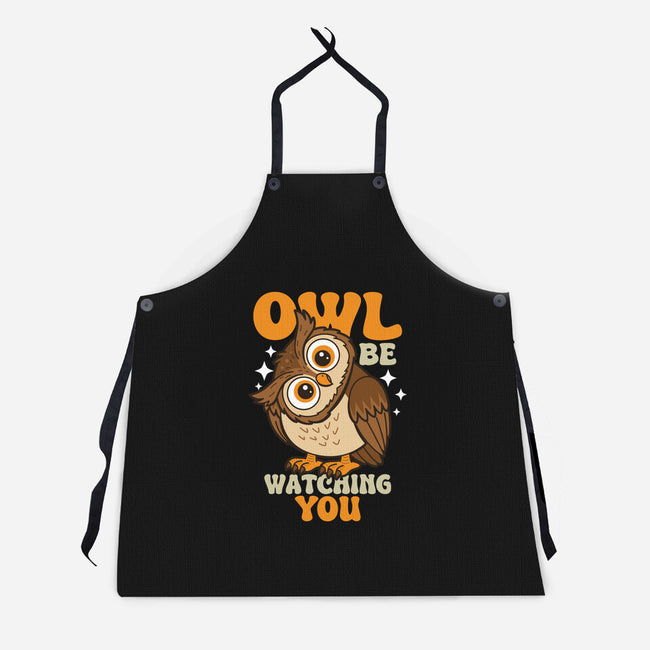 Owl Be Watching You-Unisex-Kitchen-Apron-Boggs Nicolas