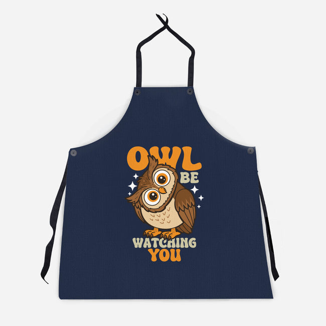 Owl Be Watching You-Unisex-Kitchen-Apron-Boggs Nicolas