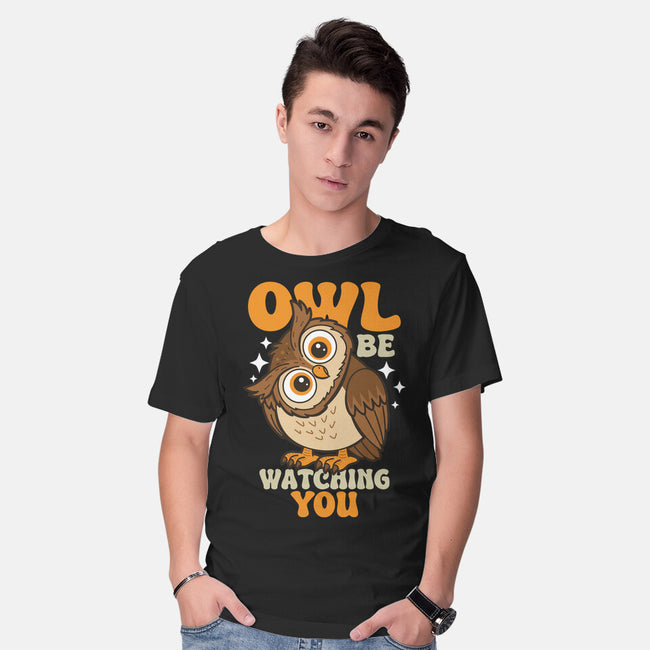 Owl Be Watching You-Mens-Basic-Tee-Boggs Nicolas
