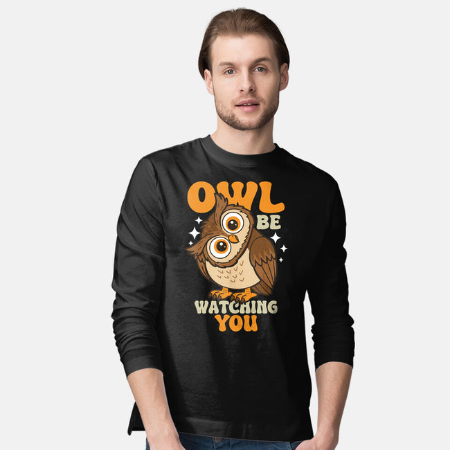 Owl Be Watching You-Mens-Long Sleeved-Tee-Boggs Nicolas