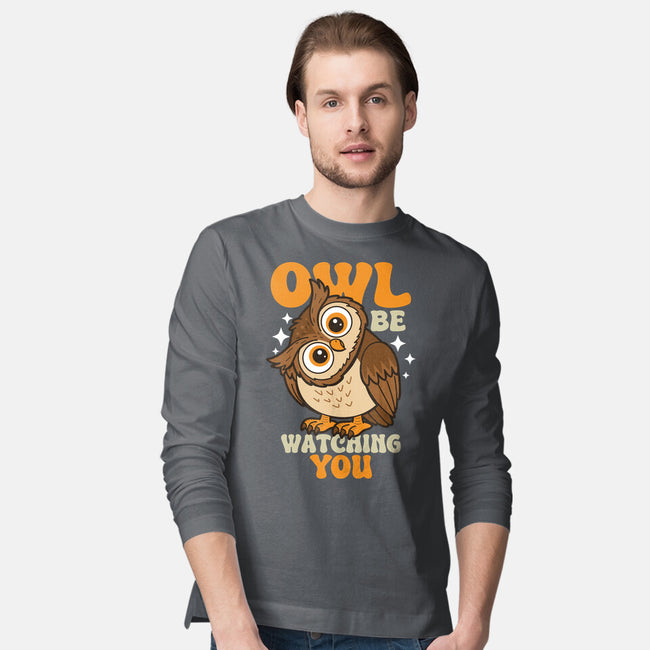 Owl Be Watching You-Mens-Long Sleeved-Tee-Boggs Nicolas