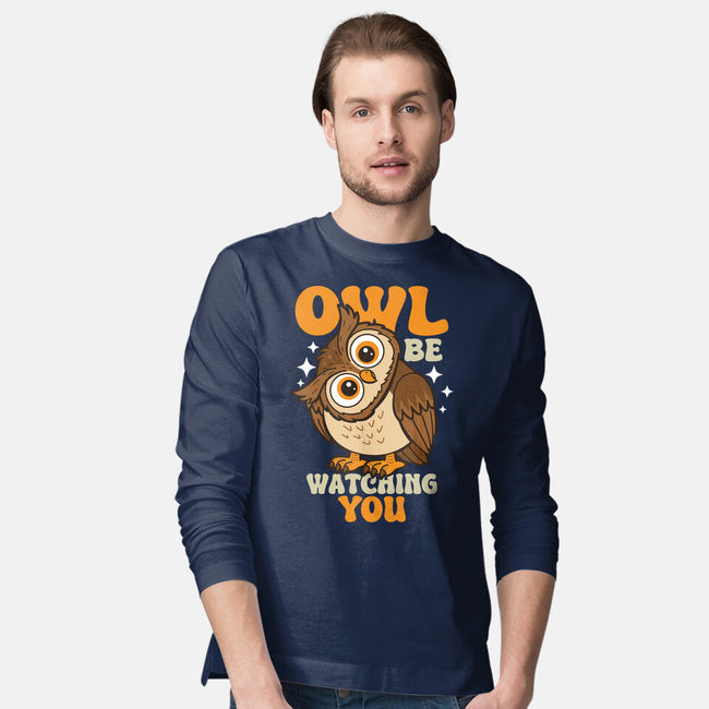 Owl Be Watching You-Mens-Long Sleeved-Tee-Boggs Nicolas