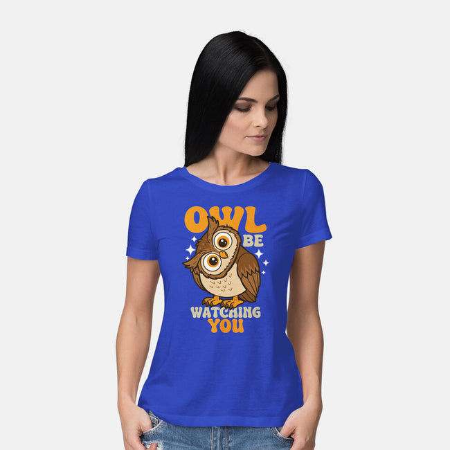Owl Be Watching You-Womens-Basic-Tee-Boggs Nicolas