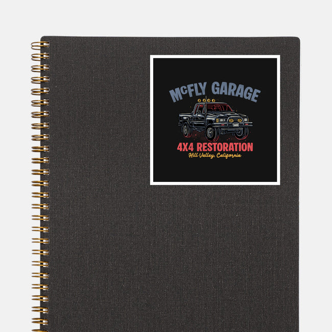 McFly Garage-None-Glossy-Sticker-glitchygorilla