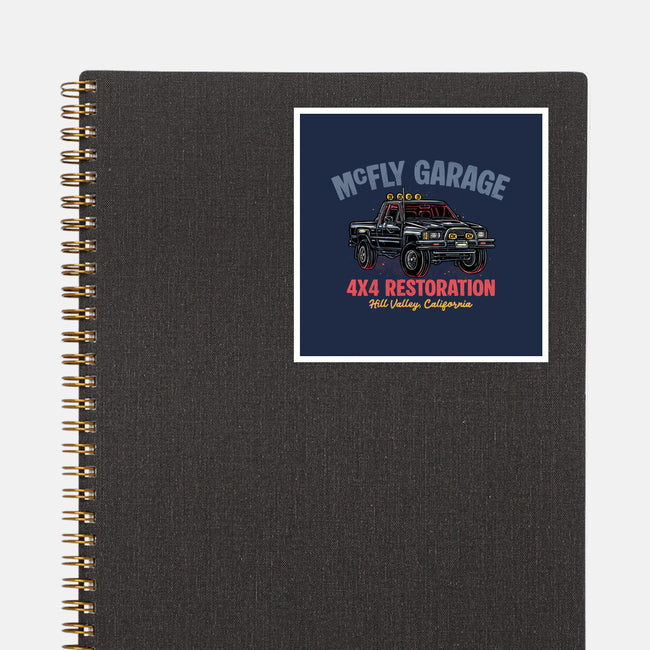 McFly Garage-None-Glossy-Sticker-glitchygorilla