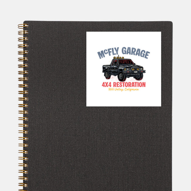 McFly Garage-None-Glossy-Sticker-glitchygorilla