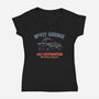 McFly Garage-Womens-V-Neck-Tee-glitchygorilla