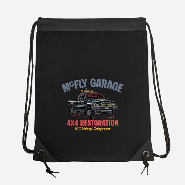 McFly Garage-None-Drawstring-Bag-glitchygorilla