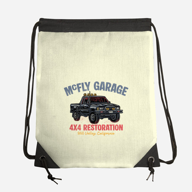 McFly Garage-None-Drawstring-Bag-glitchygorilla