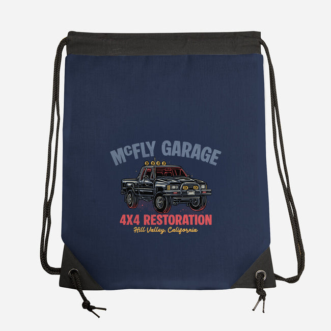 McFly Garage-None-Drawstring-Bag-glitchygorilla