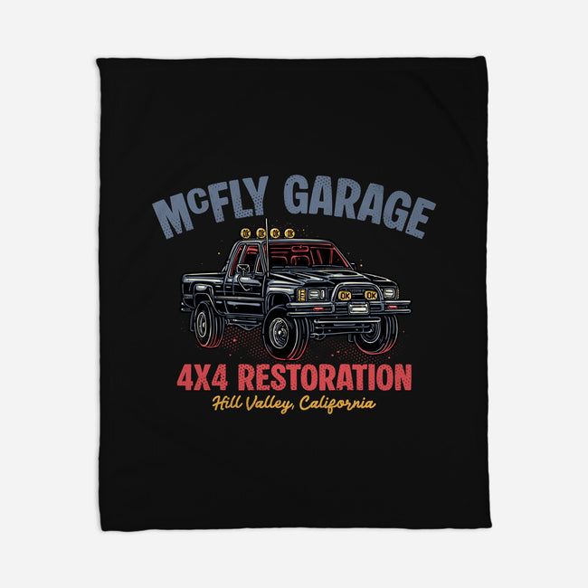 McFly Garage-None-Fleece-Blanket-glitchygorilla