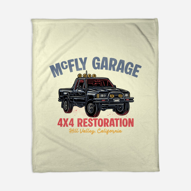 McFly Garage-None-Fleece-Blanket-glitchygorilla