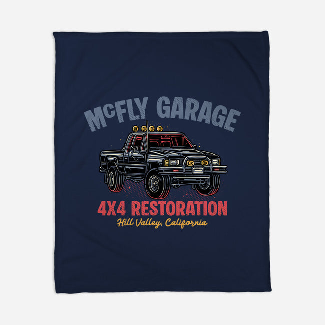 McFly Garage-None-Fleece-Blanket-glitchygorilla