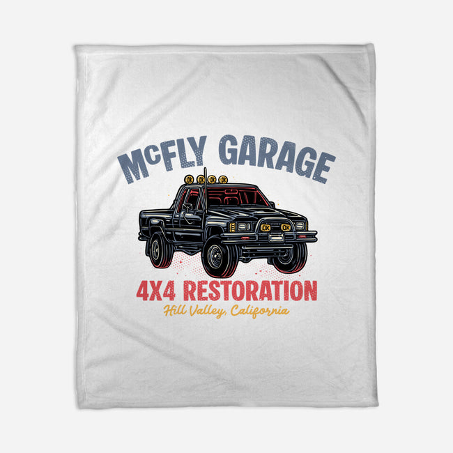 McFly Garage-None-Fleece-Blanket-glitchygorilla