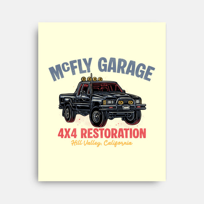 McFly Garage-None-Stretched-Canvas-glitchygorilla
