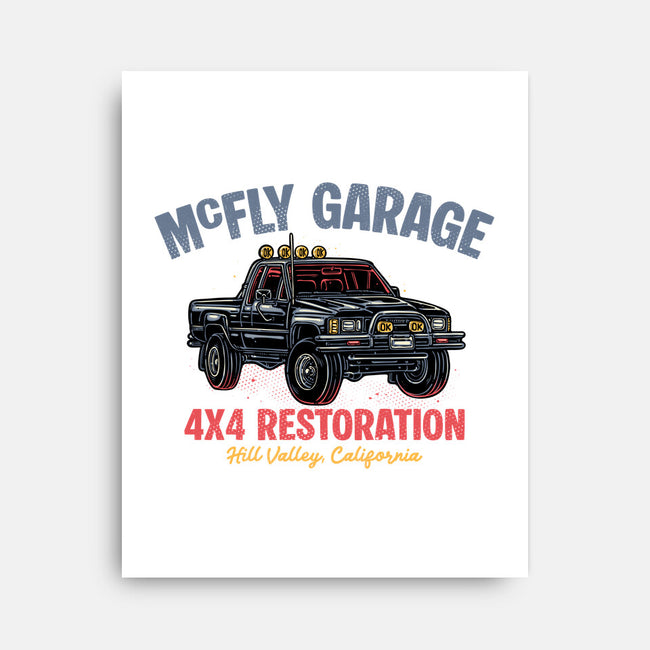 McFly Garage-None-Stretched-Canvas-glitchygorilla