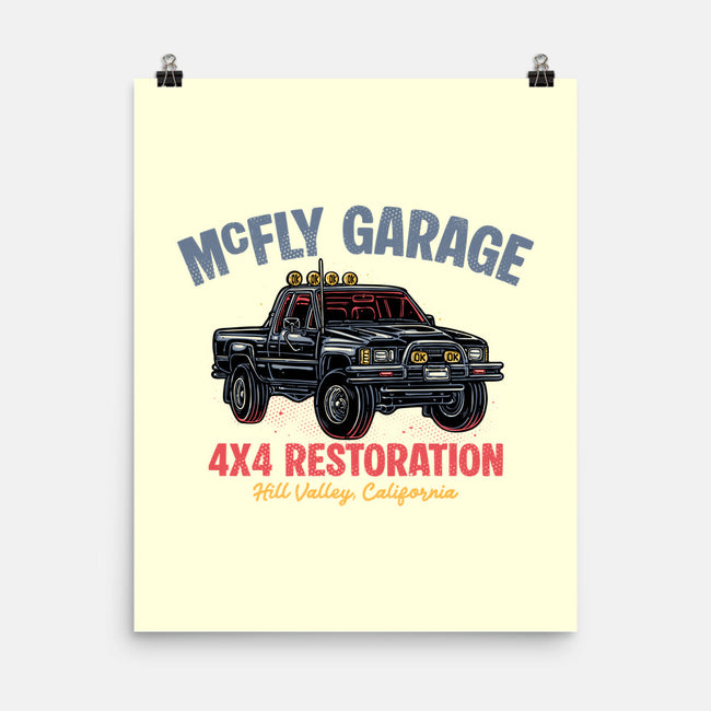 McFly Garage-None-Matte-Poster-glitchygorilla