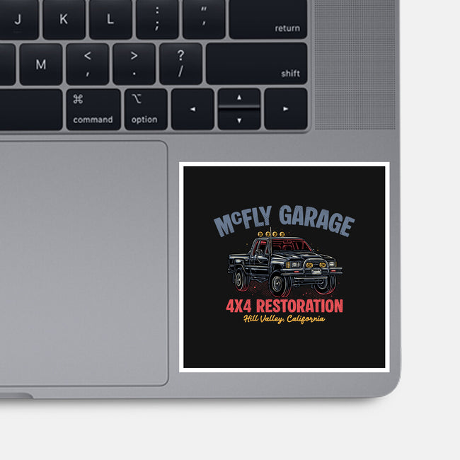 McFly Garage-None-Glossy-Sticker-glitchygorilla