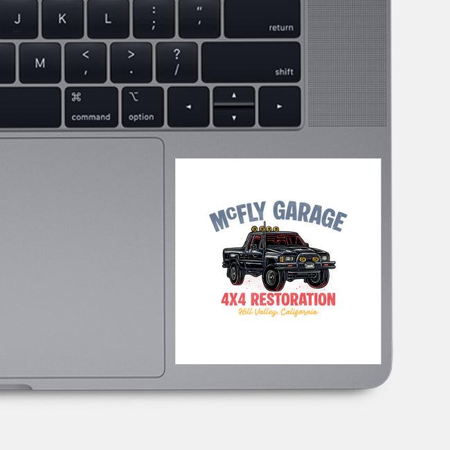 McFly Garage-None-Glossy-Sticker-glitchygorilla