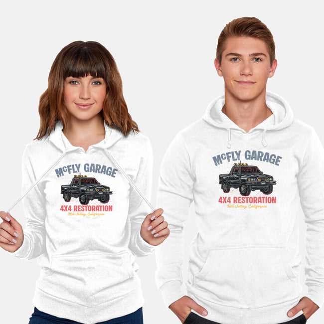 McFly Garage-Unisex-Pullover-Sweatshirt-glitchygorilla