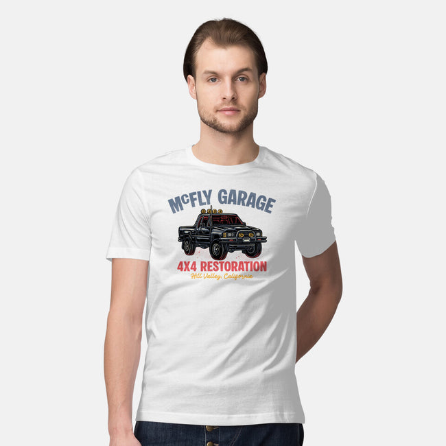McFly Garage-Mens-Premium-Tee-glitchygorilla
