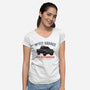 McFly Garage-Womens-V-Neck-Tee-glitchygorilla