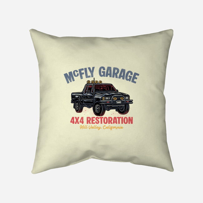 McFly Garage-None-Removable Cover w Insert-Throw Pillow-glitchygorilla