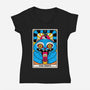 Derpy Tarot Card-Womens-V-Neck-Tee-rocketman_art
