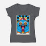 Derpy Tarot Card-Womens-V-Neck-Tee-rocketman_art