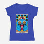 Derpy Tarot Card-Womens-V-Neck-Tee-rocketman_art