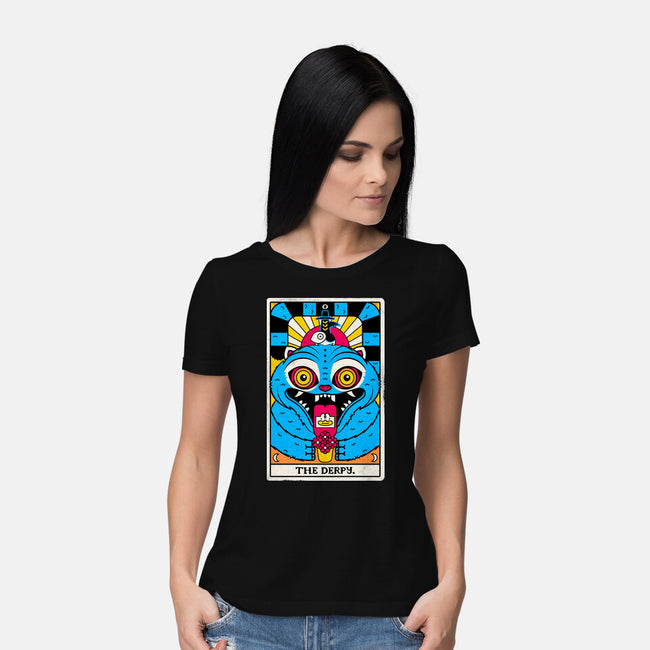 Derpy Tarot Card-Womens-Basic-Tee-rocketman_art