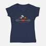Beagle Records-Womens-V-Neck-Tee-erion_designs