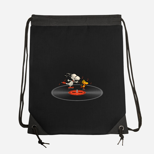Beagle Records-None-Drawstring-Bag-erion_designs