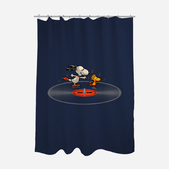 Beagle Records-None-Polyester-Shower Curtain-erion_designs