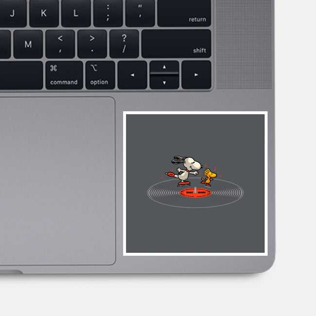 Beagle Records-None-Glossy-Sticker-erion_designs