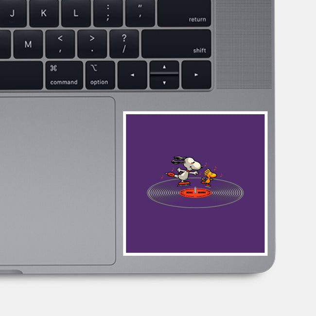 Beagle Records-None-Glossy-Sticker-erion_designs