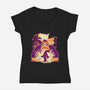 Banana Mayhem-Womens-V-Neck-Tee-rmatix