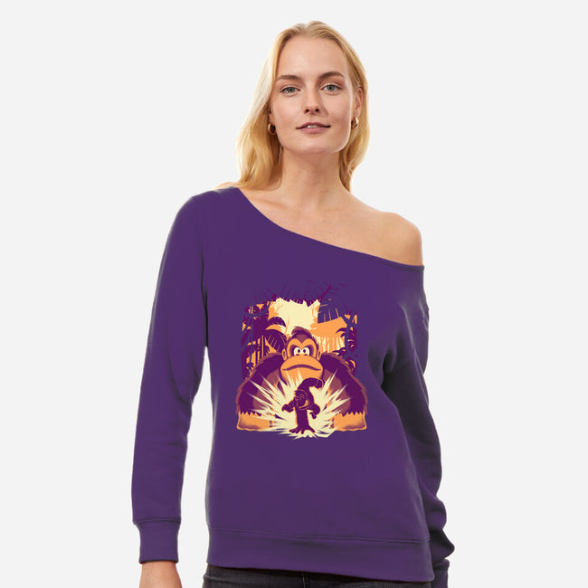 Banana Mayhem-Womens-Off Shoulder-Sweatshirt-rmatix