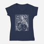 Alfred Under The Rain-Womens-V-Neck-Tee-zascanauta