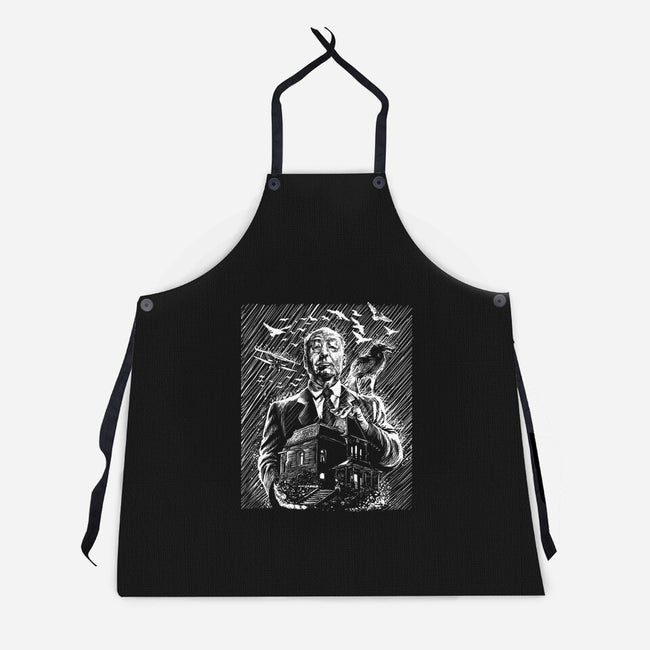 Alfred Under The Rain-Unisex-Kitchen-Apron-zascanauta