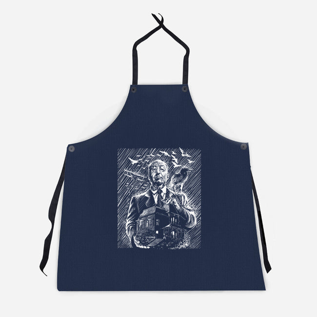 Alfred Under The Rain-Unisex-Kitchen-Apron-zascanauta